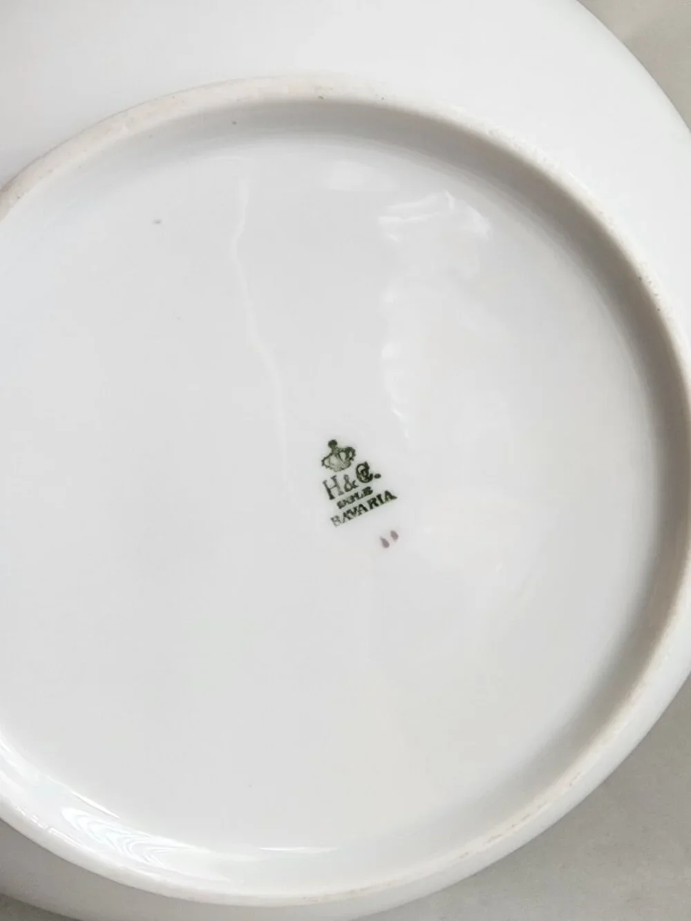 Vintage Heinrich & Co H&C Selb Bavaria Covered Serving Bowl White Gold Trim